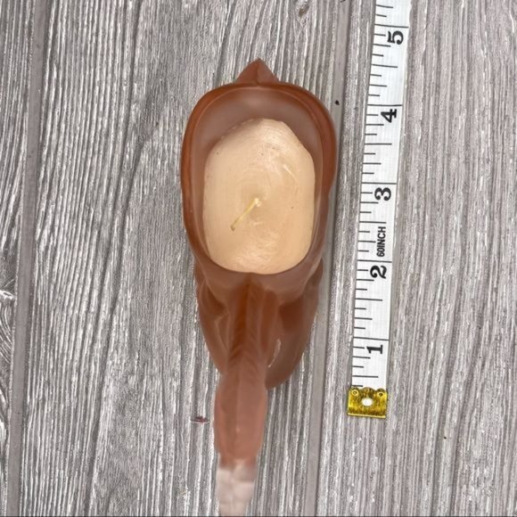 Pink Vaseline frosted glass unicorn trinket box candle dish - Picture 7 of 9